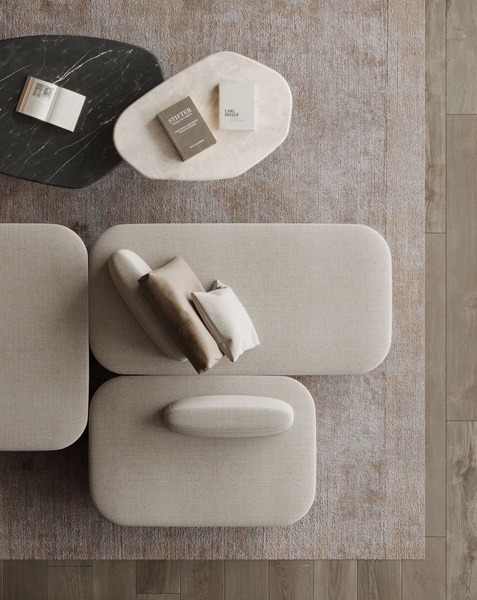 modular sofa, sectional sofa, modern couch, living room furniture, upholstered sofa, sofa set, minimalist, flat lay, calm, luxurious, neutral